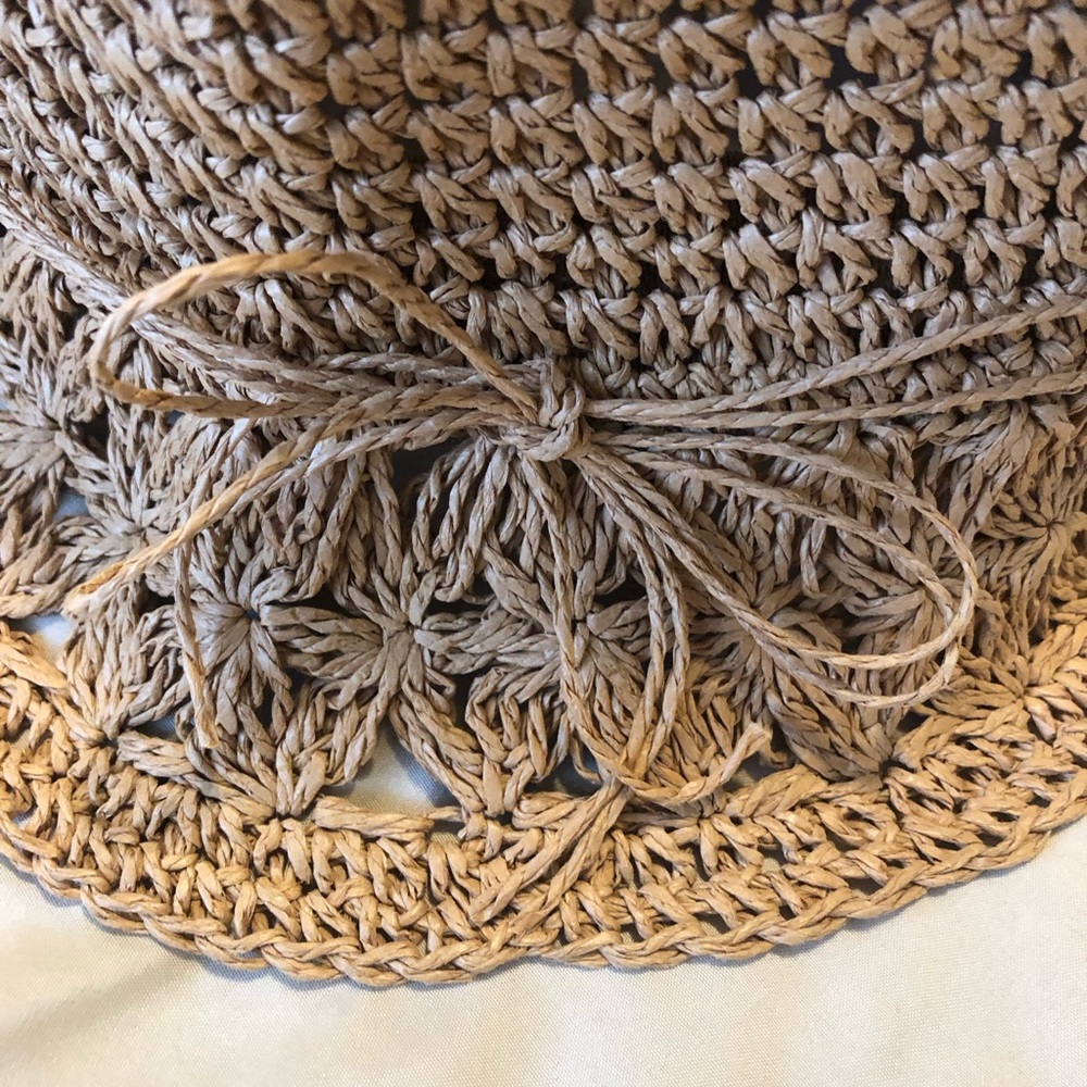 Stylish Tan Woven Paper Straw Hat - Picture 3 of 5